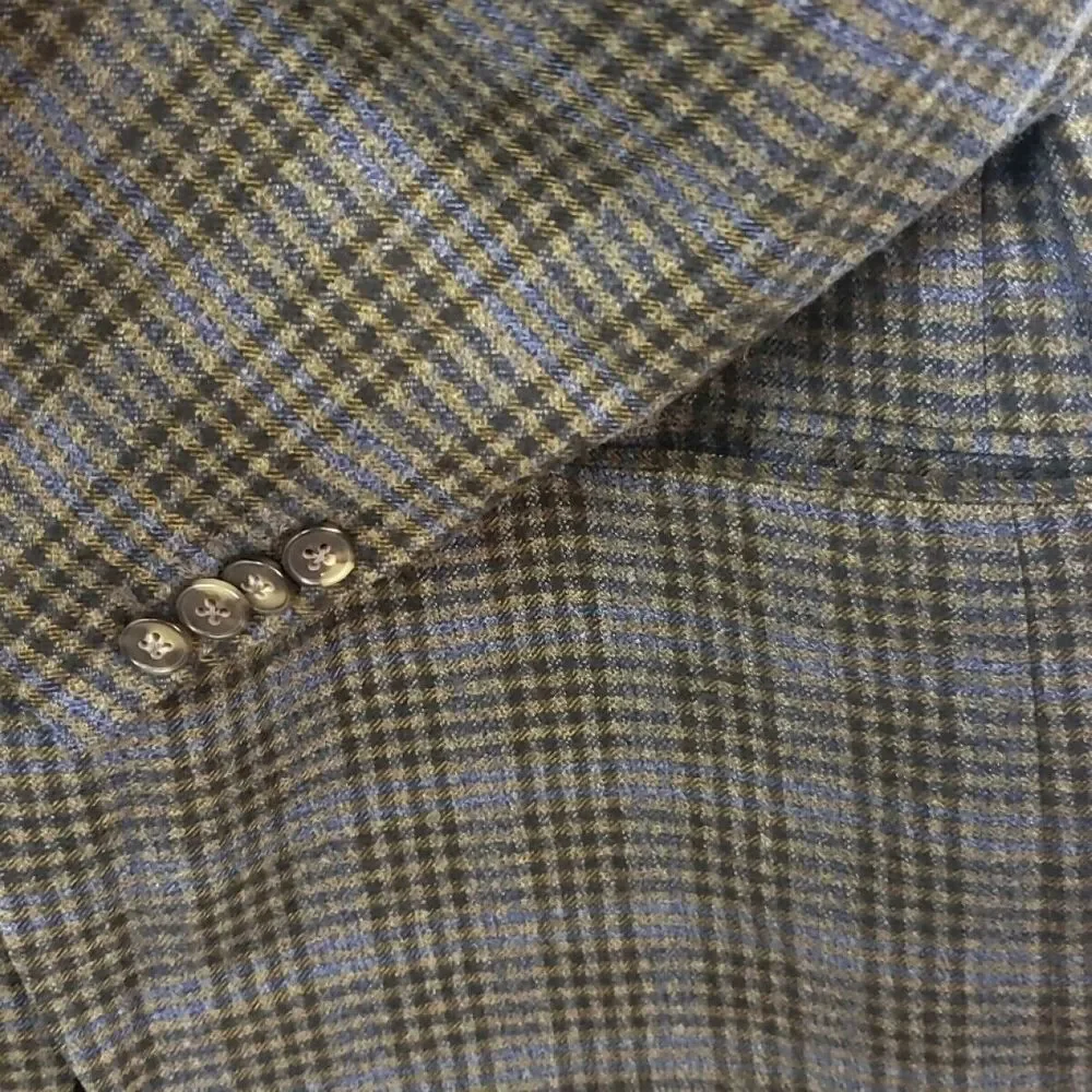 Ermenegildo Zegna Neiman Marcus Wool Plaid Blazer Men’s 44R Switzerland